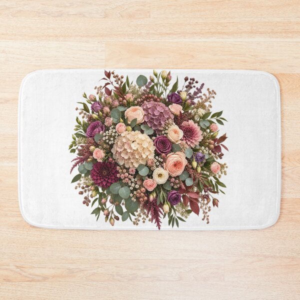 Item preview, Boho Floral Bouquet – Vintage Rose, Hydrangea & Dahlia Botanical Flower Design designed and sold by NucciCollective.