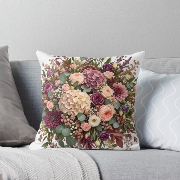 Item preview, Boho Floral Bouquet – Vintage Rose, Hydrangea & Dahlia Botanical Flower Design designed and sold by NucciCollective.