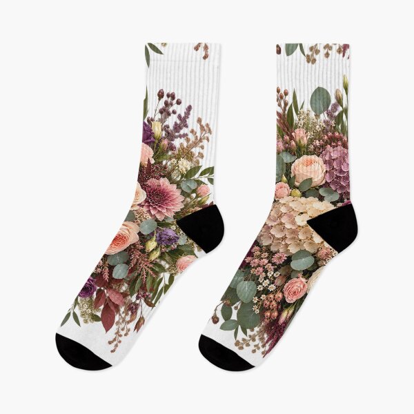 Item preview, Boho Floral Bouquet – Vintage Rose, Hydrangea & Dahlia Botanical Flower Design designed and sold by NucciCollective.