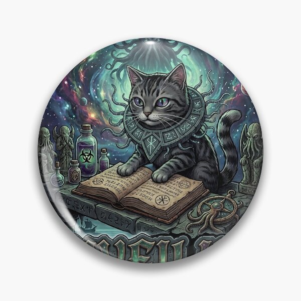 Item preview, Unveiling The Elder Truth Lovecraft Cat designed and sold by TamagotchiArt.
