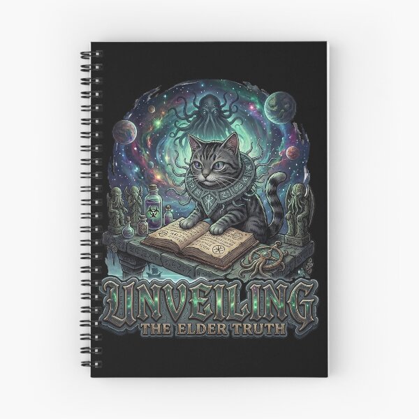 Item preview, Unveiling The Elder Truth Lovecraft Cat designed and sold by TamagotchiArt.