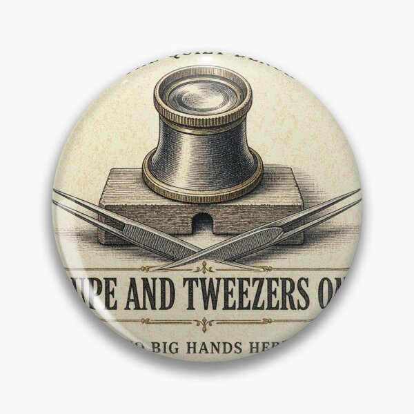 Item preview, Loupe and Tweezers Only Watchmaker's Tool Badge designed and sold by BoosterShop.