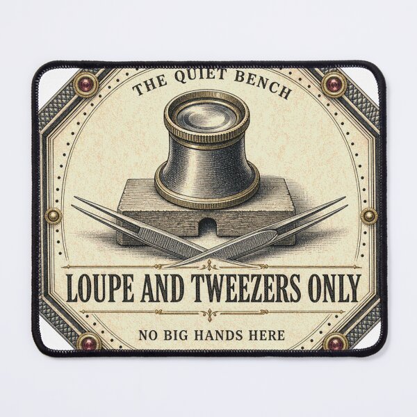 Item preview, Loupe and Tweezers Only Watchmaker's Tool Badge designed and sold by BoosterShop.