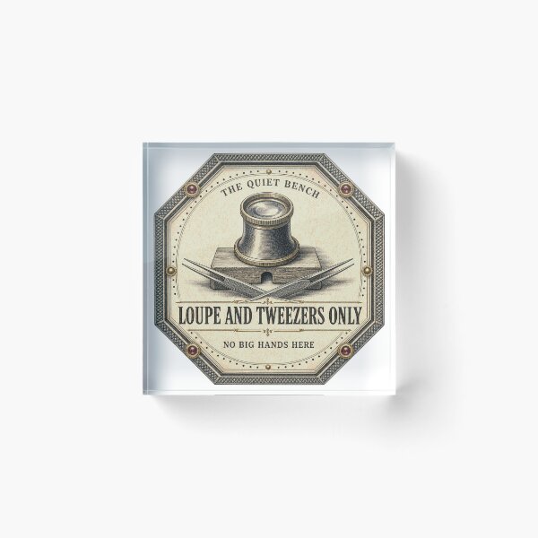 Item preview, Loupe and Tweezers Only Watchmaker's Tool Badge designed and sold by BoosterShop.