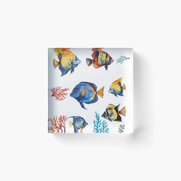 Item preview, Watercolor Sea Fish Underwater Nature Ocean Graphic Art designed and sold by VISIONSTURME.