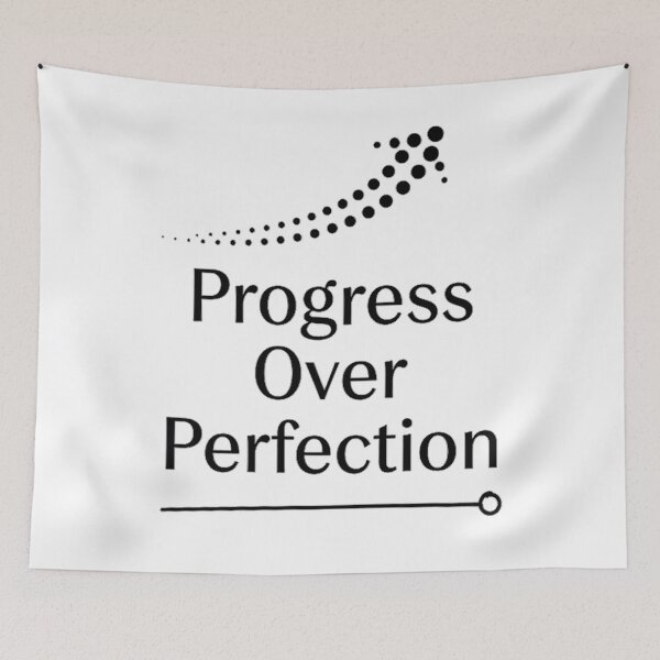 Item preview, Progress Over Perfection Minimalist Motivational Typography Design designed and sold by cannsuh.
