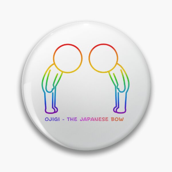 Item preview, Ojigi Japanese Bowing Etiquette - Rainbow Pride Culture Pictogram designed and sold by japan-picto.