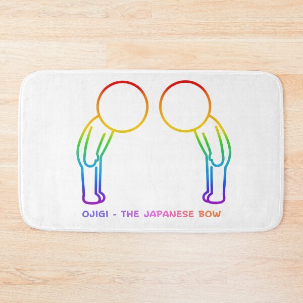 Item preview, Ojigi Japanese Bowing Etiquette - Rainbow Pride Culture Pictogram designed and sold by japan-picto.