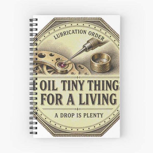 Item preview, I Oil Tiny Things For A Living Watchmaker Profession Badge designed and sold by BoosterShop.