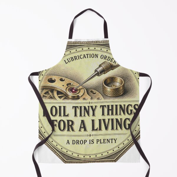Item preview, I Oil Tiny Things For A Living Watchmaker Profession Badge designed and sold by BoosterShop.