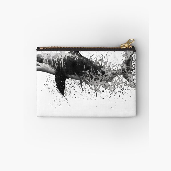 Item preview, Ocean White Shark Graphic Monochrome Splash Design designed and sold by VISIONSTURME.
