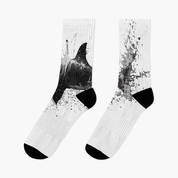 Item preview, Ocean White Shark Graphic Monochrome Splash Design designed and sold by VISIONSTURME.