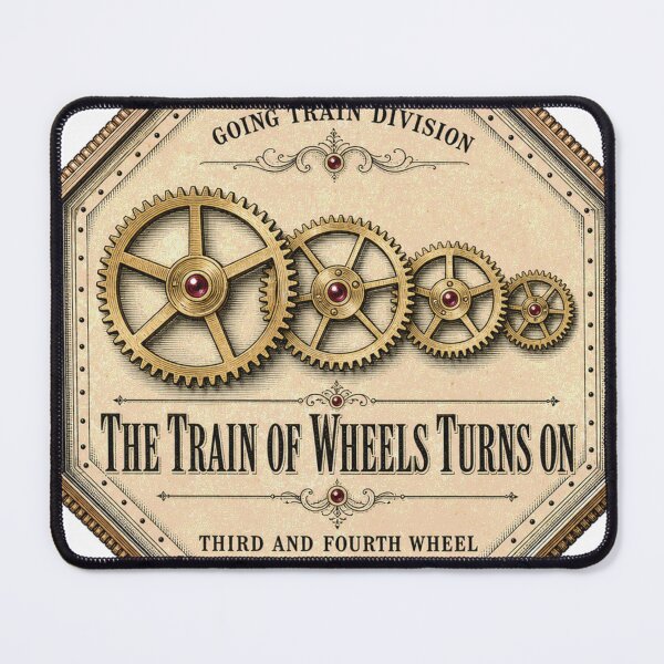 Item preview, The Train Of Wheels Turns On Wheelwork Badge designed and sold by BoosterShop.