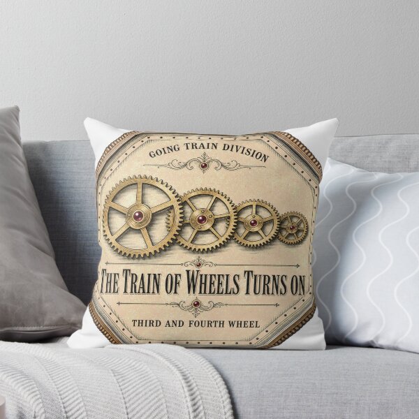Item preview, The Train Of Wheels Turns On Wheelwork Badge designed and sold by BoosterShop.