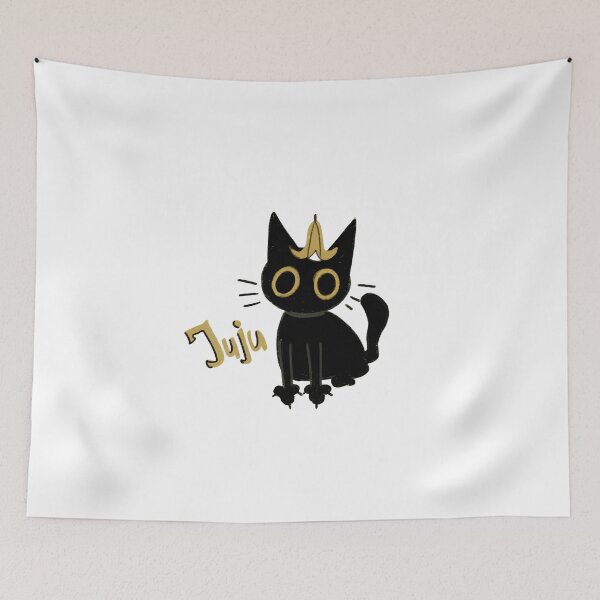 Item preview, Juju Black Cat Banana Hat Illustration designed and sold by Marceljona.