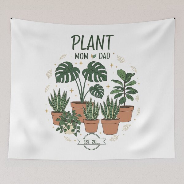 Item preview, Plant Mom Dad Houseplant Collection Botanical Illustration Design designed and sold by cannsuh.