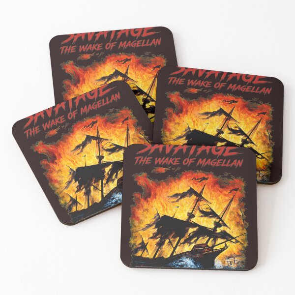Item preview, Savatage The Wake of Magellan Burning Ship Art designed and sold by drawfreak.