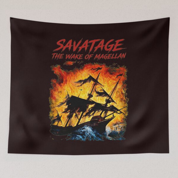 Item preview, Savatage The Wake of Magellan Burning Ship Art designed and sold by drawfreak.