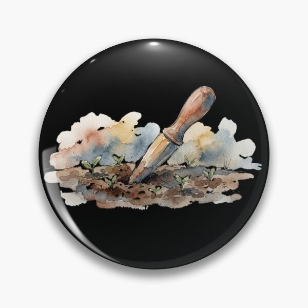 Item preview, Watercolor Garden Trowel Planting Tiny Sprouts designed and sold by bvdesignart.