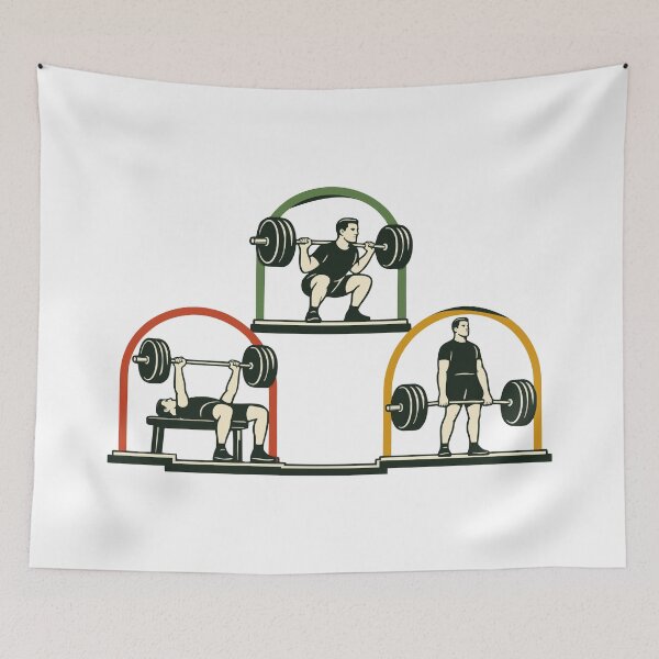 Item preview, Powerlifting Squat Bench and Deadlift in Motion designed and sold by ninov94.