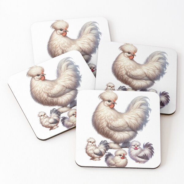 Item preview, Silkie Chicken Family Fluffy Hen and Chicks Graphic designed and sold by VISIONSTURME.