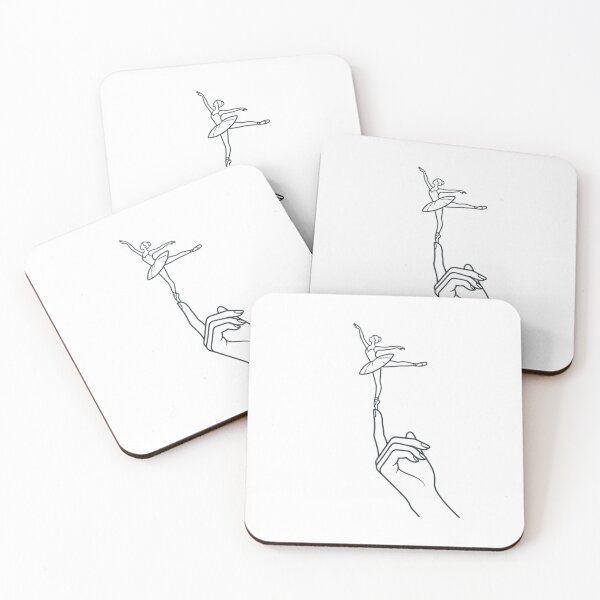 Item preview, Elegant Line Art Ballet Dancer Balancing on Fingertip designed and sold by LavIsInTheAir.