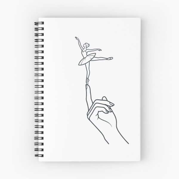 Item preview, Elegant Line Art Ballet Dancer Balancing on Fingertip designed and sold by LavIsInTheAir.