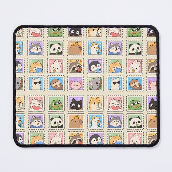 Item preview, Cute Kawaii Animal Stamp Collection – Pastel Chibi Animals Sticker Sheet designed and sold by StickerJas.