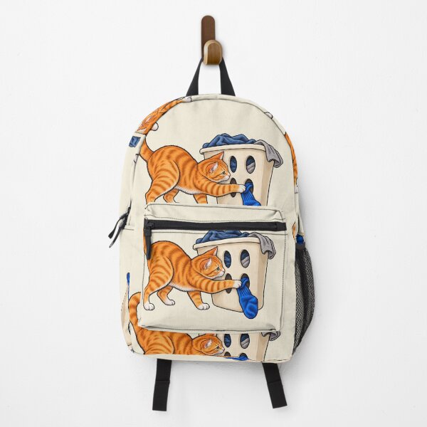Item preview, Orange Cat Steals a Sock from the Basket designed and sold by ninov94.