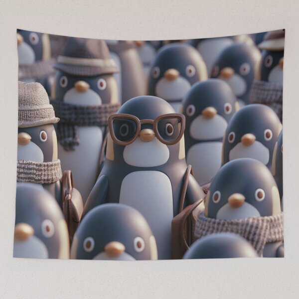 Item preview, Stylized Penguin Crowds designed and sold by baksuart.