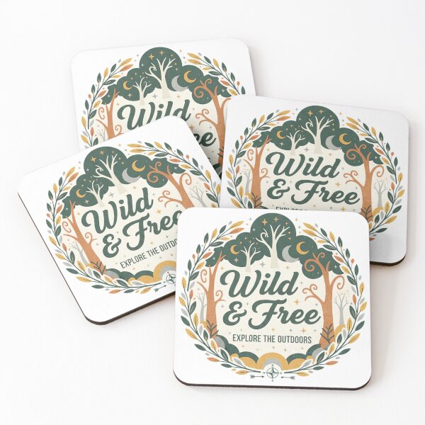 Item preview, Wild And Free Explore The Outdoors Folk Forest Compass Design designed and sold by cannsuh.