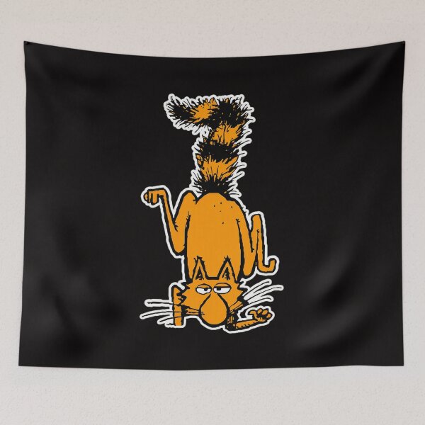 Item preview, Orange Feline Upside Down designed and sold by Hector-Studio.
