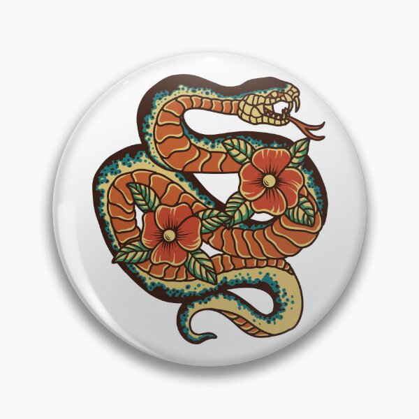 Item preview, Snake and Flowers designed and sold by the-craft-shop.