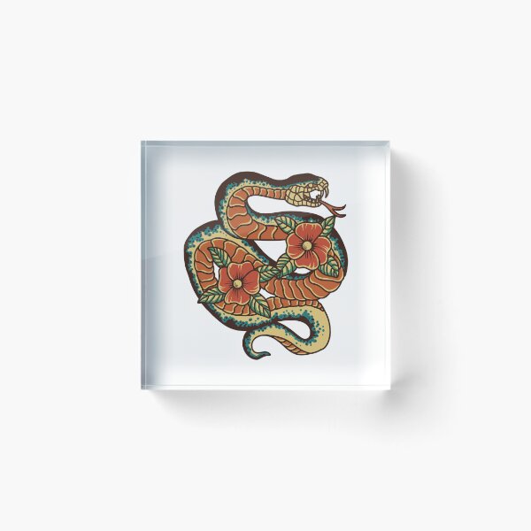 Item preview, Snake and Flowers designed and sold by the-craft-shop.