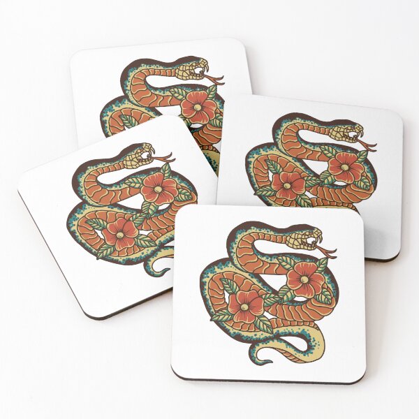 Item preview, Snake and Flowers designed and sold by the-craft-shop.
