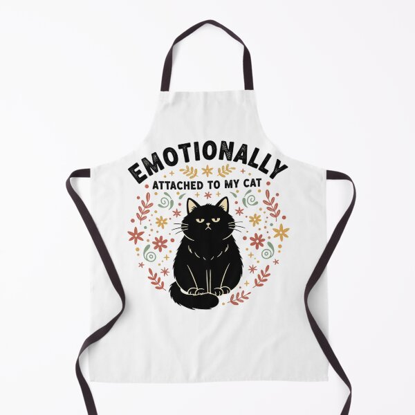 Item preview, Emotionally Attached To My Cat Funny Black Cat Floral Design designed and sold by cannsuh.