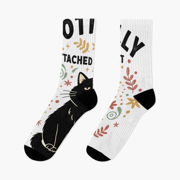 Item preview, Emotionally Attached To My Cat Funny Black Cat Floral Design designed and sold by cannsuh.
