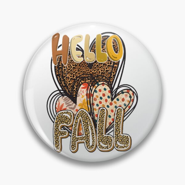 Item preview, Cute Hello Fall Leopard Print Heart Autumn Graphic designed and sold by BrielleKreiger.