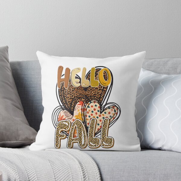 Item preview, Cute Hello Fall Leopard Print Heart Autumn Graphic designed and sold by BrielleKreiger.