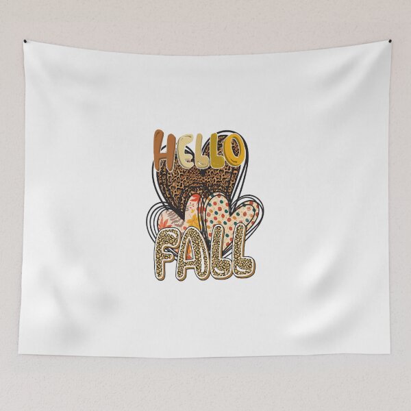 Item preview, Cute Hello Fall Leopard Print Heart Autumn Graphic designed and sold by BrielleKreiger.