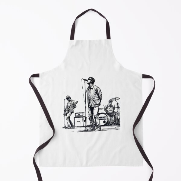 Item preview, minimalist line art of oasis performing – retro britpop band designed and sold by thamgintale22.