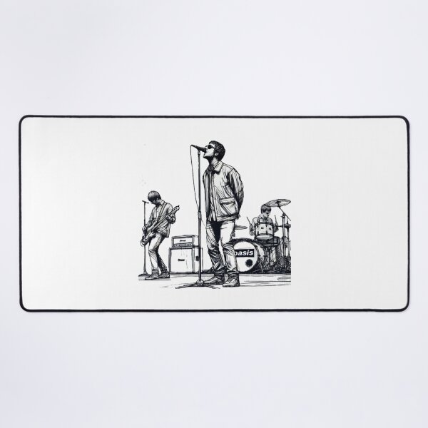 Item preview, minimalist line art of oasis performing – retro britpop band designed and sold by thamgintale22.