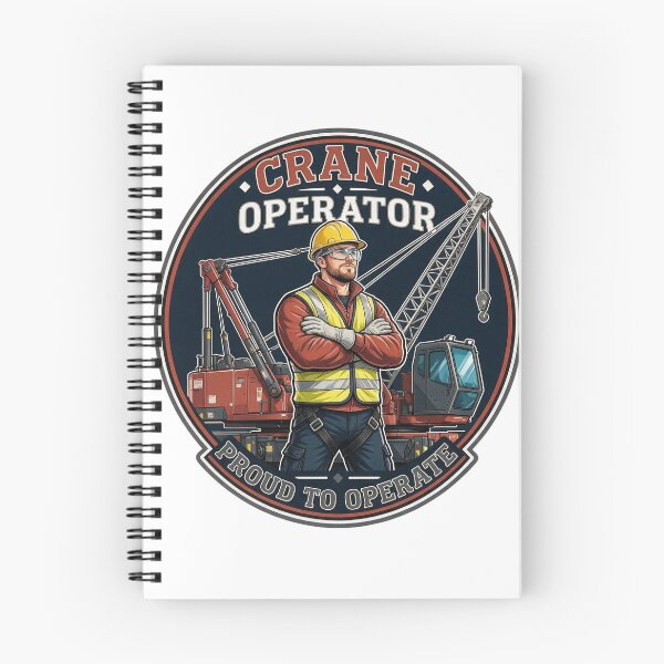 Item preview, Proud Crane Operator Construction Worker Retro Logo designed and sold by VISIONSTURME.