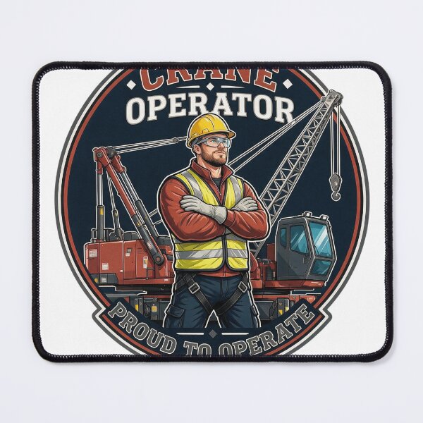 Item preview, Proud Crane Operator Construction Worker Retro Logo designed and sold by VISIONSTURME.