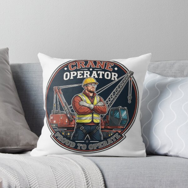 Item preview, Proud Crane Operator Construction Worker Retro Logo designed and sold by VISIONSTURME.