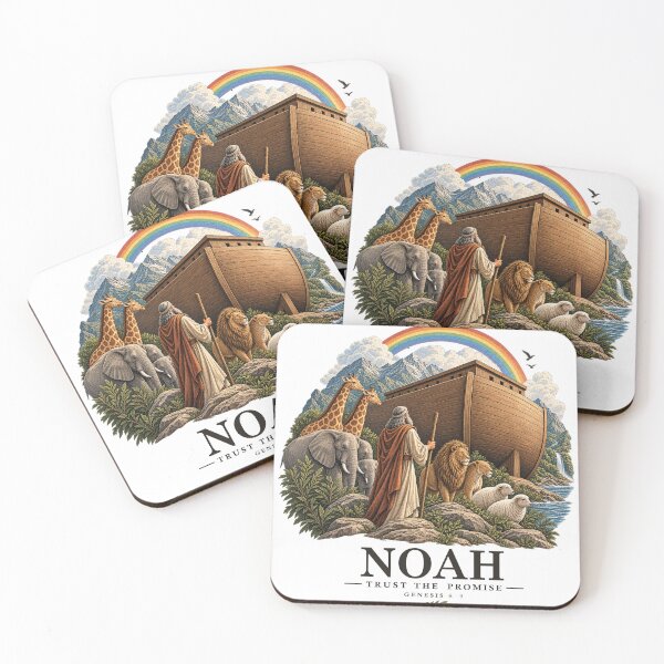 Item preview, Noah and the Ark – Christian Biblical Illustration designed and sold by BEYOND FAITH.