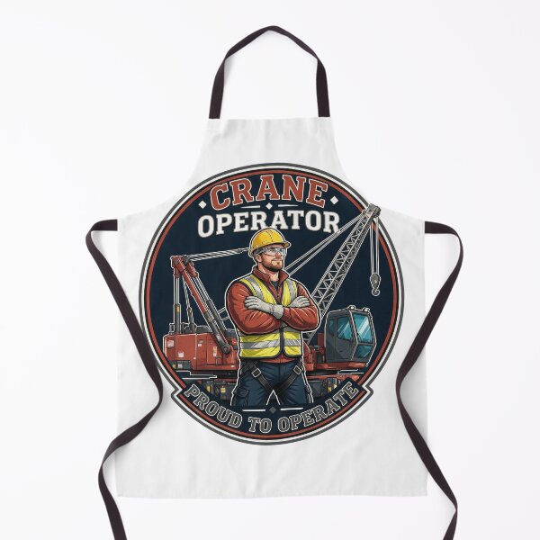 Item preview, Proud Crane Operator Construction Worker Retro Logo designed and sold by VISIONSTURME.