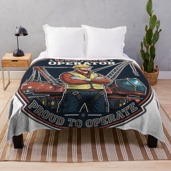 Item preview, Proud Crane Operator Construction Worker Retro Logo designed and sold by VISIONSTURME.
