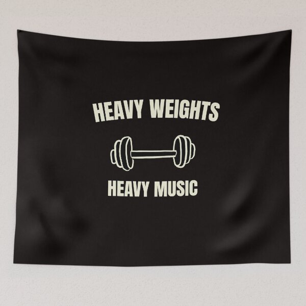 Item preview, Heavy Weights Heavy Music Shirt, Gym Workout T-Shirt, Vintage Bodybuilding Tee, Fitness Metal Head Shirt, Powerlifting Gift, Pump Cover designed and sold by HardcoreGains.