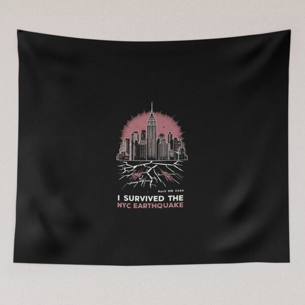 Item preview, Historic City Skyscraper Skyline Earthquake Memorial Art designed and sold by BrielleKreiger.